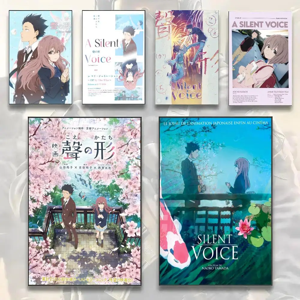 Classic Movie Anime a-A Silent Voice Painting Calligraphy Modern Canvas Wall Art Prints for Living Room Decor | Wall Decals