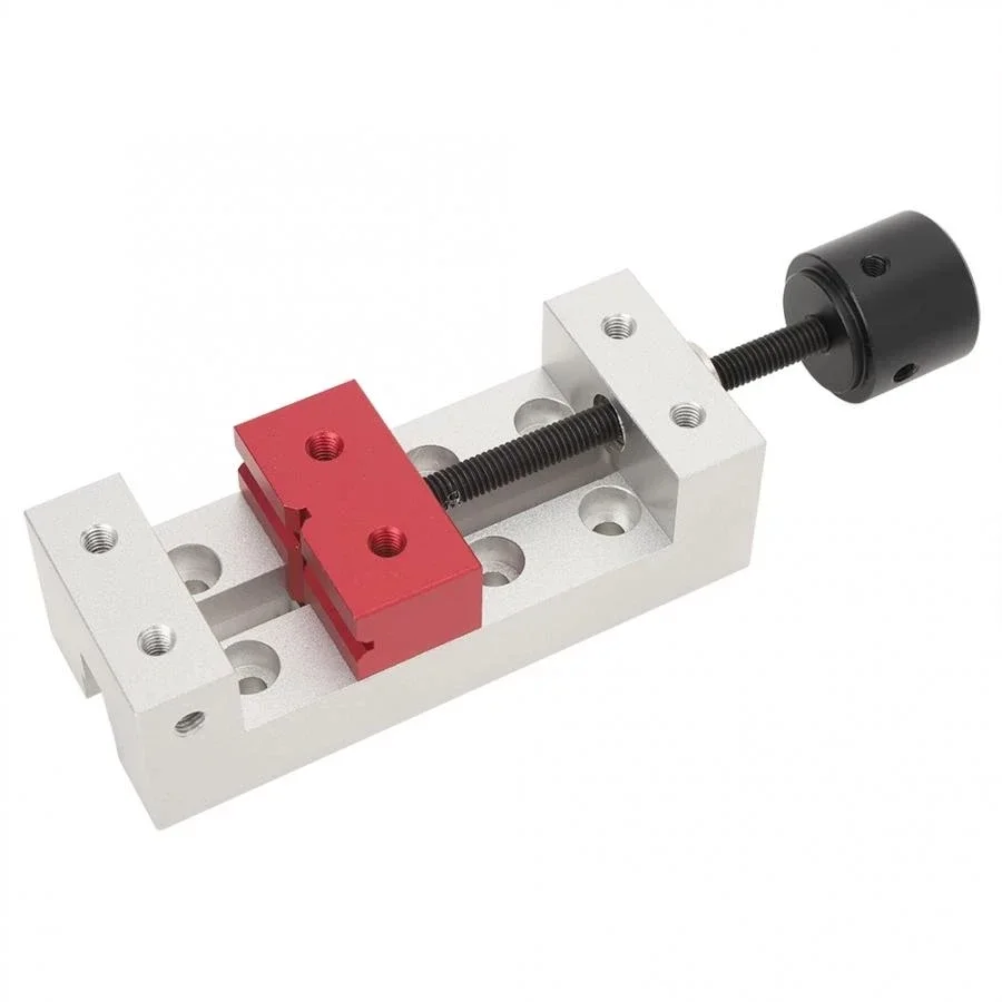 1pc 50mm Mini Aluminum Flat Clamp Bench Table Vise Drill Press Vice Fixing Tool Carving Bench Clamp