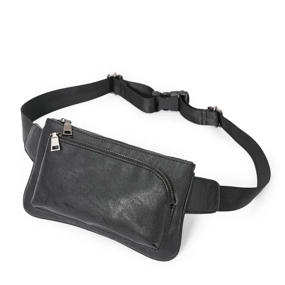 Modische Herren-Brusttaschen Luxuriöse Leder-Brusttasche Herren-Hüfttasche Einfarbige Herren-Umhängetasche Handy-Schultertasche Umhängetaschen – Detail 14