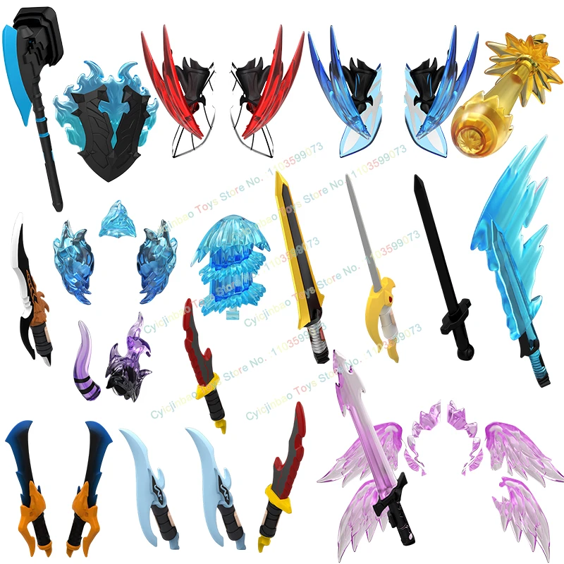 WM6220 WM6221 Comic major role Cheng Xiaoyu special effects Accessories Knife Axe Model Action Figures Building Blocks Kids Toys