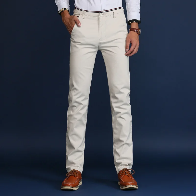 Männer Klassische Business Casual Hosen Slim Fit Mode Baumwolle Bleistift Anzug Hosen Hohe Qualität männer Hosen pantalones hombre