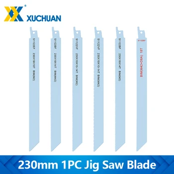 Lame de scie sauteuse pour bois et métal, outil de coupe, sabre BIM, 230mm, S1122BF, S1122EF, S1122VF, 1 pièce