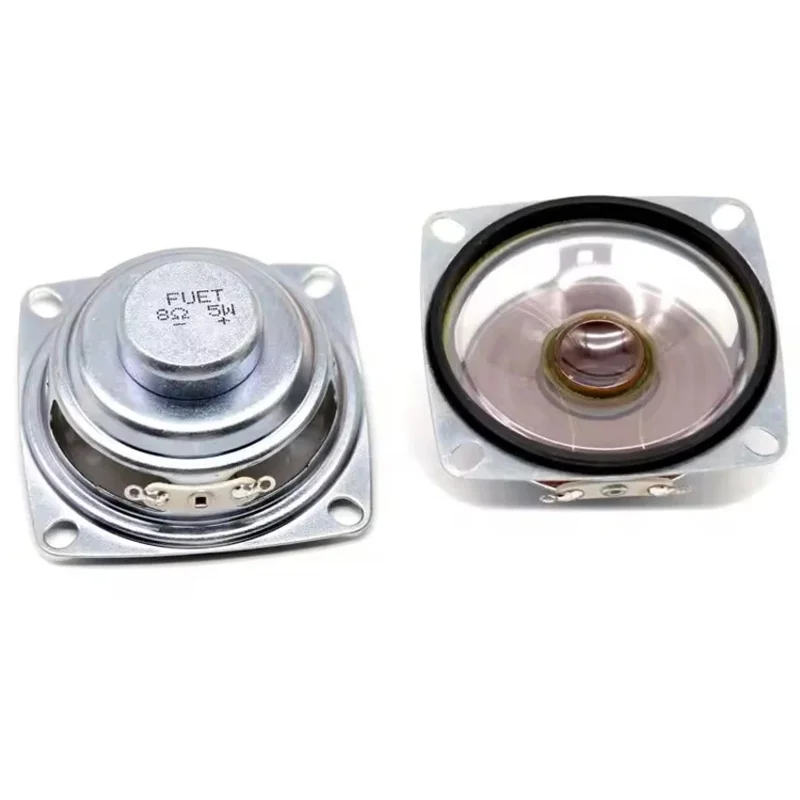 

2pcs 53*53MM 8 Ohm 5W Waterproof Multimedia Full Range Speaker For Advertising All-In-One Machine Audio Loudspeaker