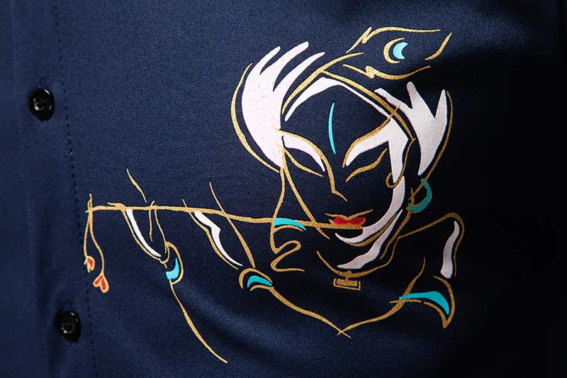 قمصان رجالي عتيقة مطبوعة فاخرة مصممة قمصان Vaqueras Hombre 2026 قميص رجالي غير رسمي بأكمام طويلة