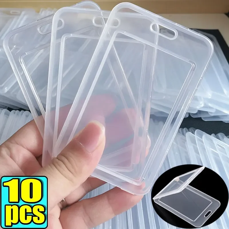 1-10Pcs Waterproof Transparent Card Cover Rigid Plastic Bus Card Holder Case Business Credit Cards Bank ID Card Sleeve Protect