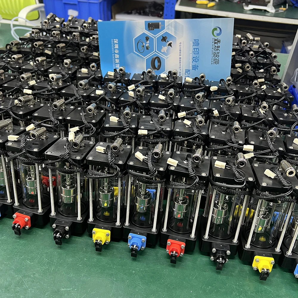 XXZY Cartucho de tinta de vidrio POM para subtanque de impresora eco solvente con válvula Tanque de tinta de impresora de inyección de tinta