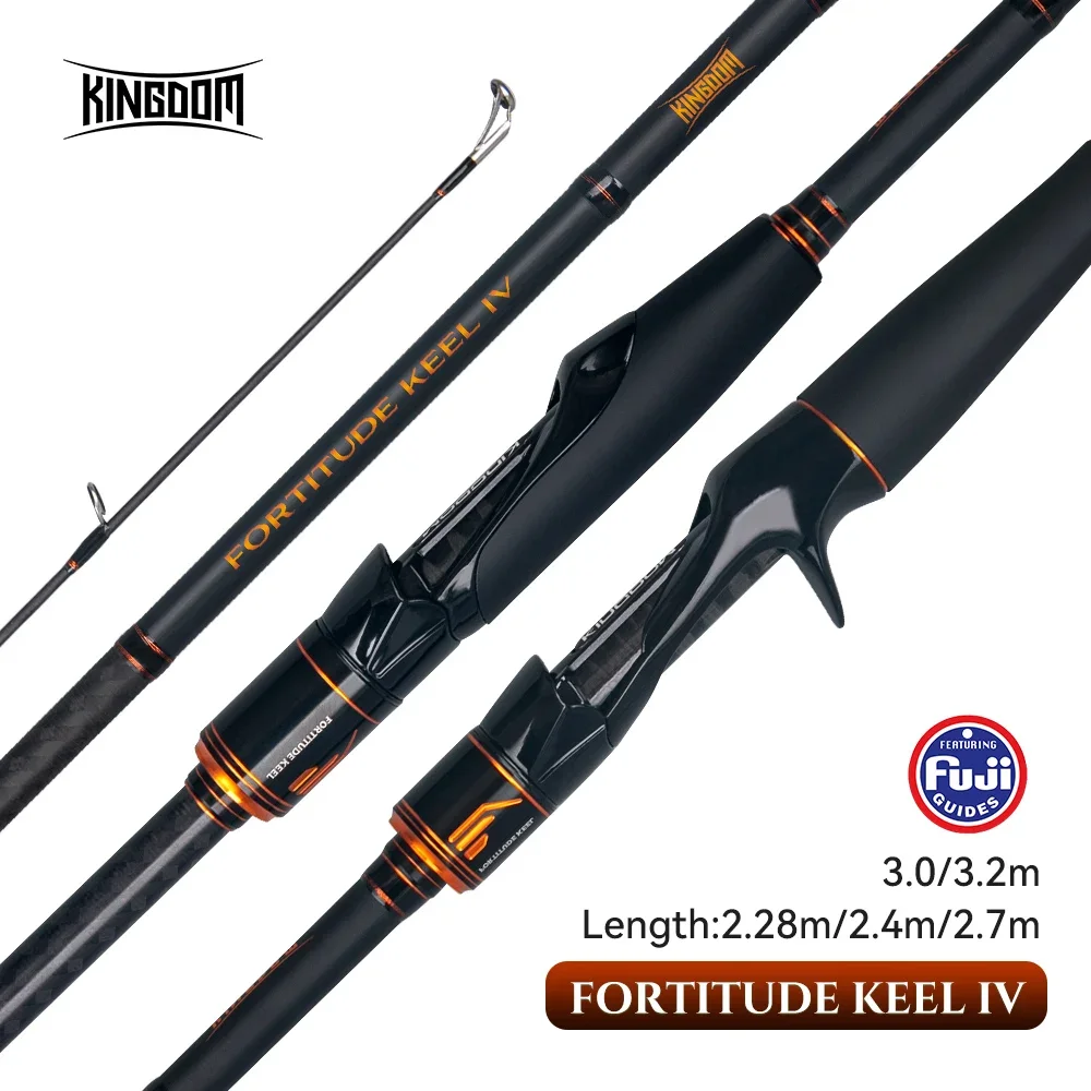 Kingdom FORTITUDE KEEL IV 2.28m 2.4m 2.7m 3.0m 3.2m Long Casting Inshore Fishing Rod FUJI MH Power MF Action High Strength Rod