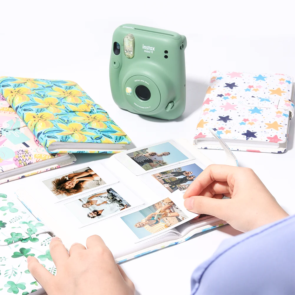 ألبوم صور بجيب 3 بوصات 96 مع كاميرا instax Mini 12/11/9/8/7+/EVO Mini99 الفورية ألبوم PU ألبوم تخزين كبير
