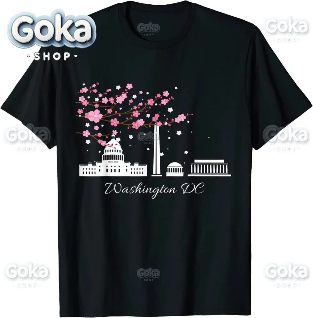 Washington DC Graphic T Shirts Mens Clothing New in Tops & Tees Cotton Women Printed T-shirt Y2K Clothes Cute Funny Tshirt