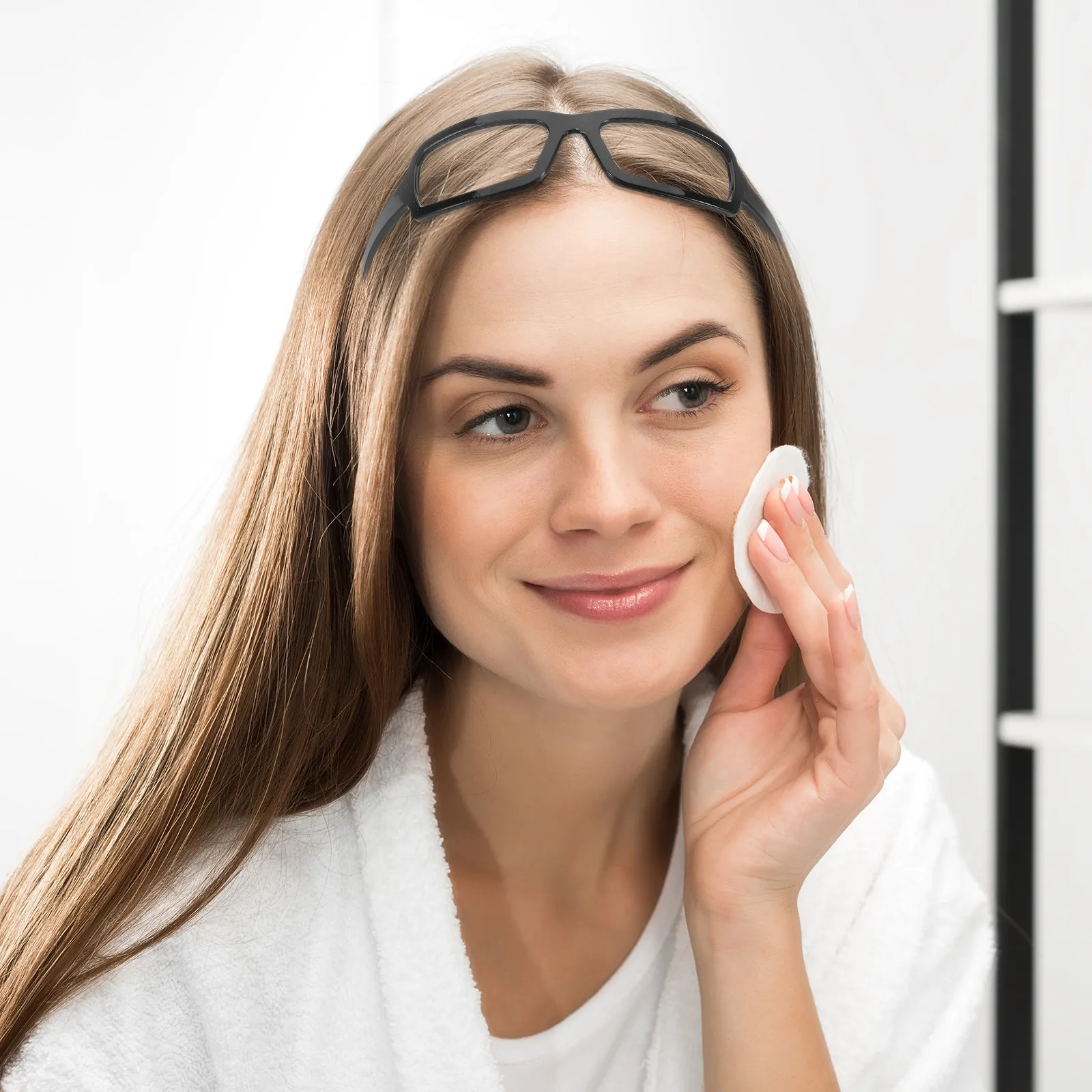 

Повязка на голову из смолы для женщин, тонкая, легкая, в стиле солнцезащитных очков, без давления на кожу головы, аксессуар для волос для ежедневного использования, макияжа и умывания