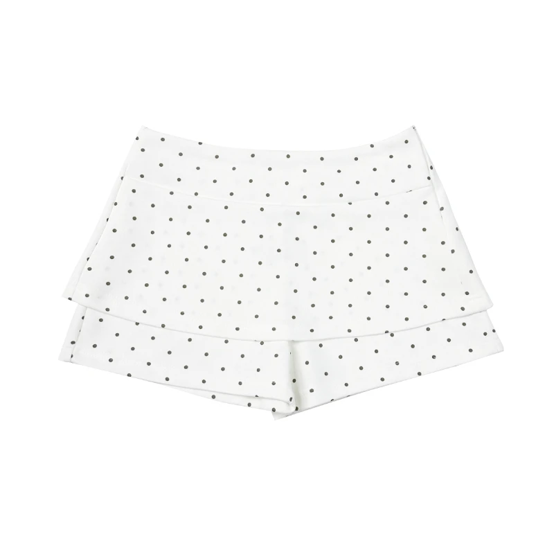 AOSSVIAO 2026 Summer Two-In-One Polka Dot Women Shorts Versatile Side Zipper Skort  Anti-Chafing Anti-Exposure Casual Bottoms