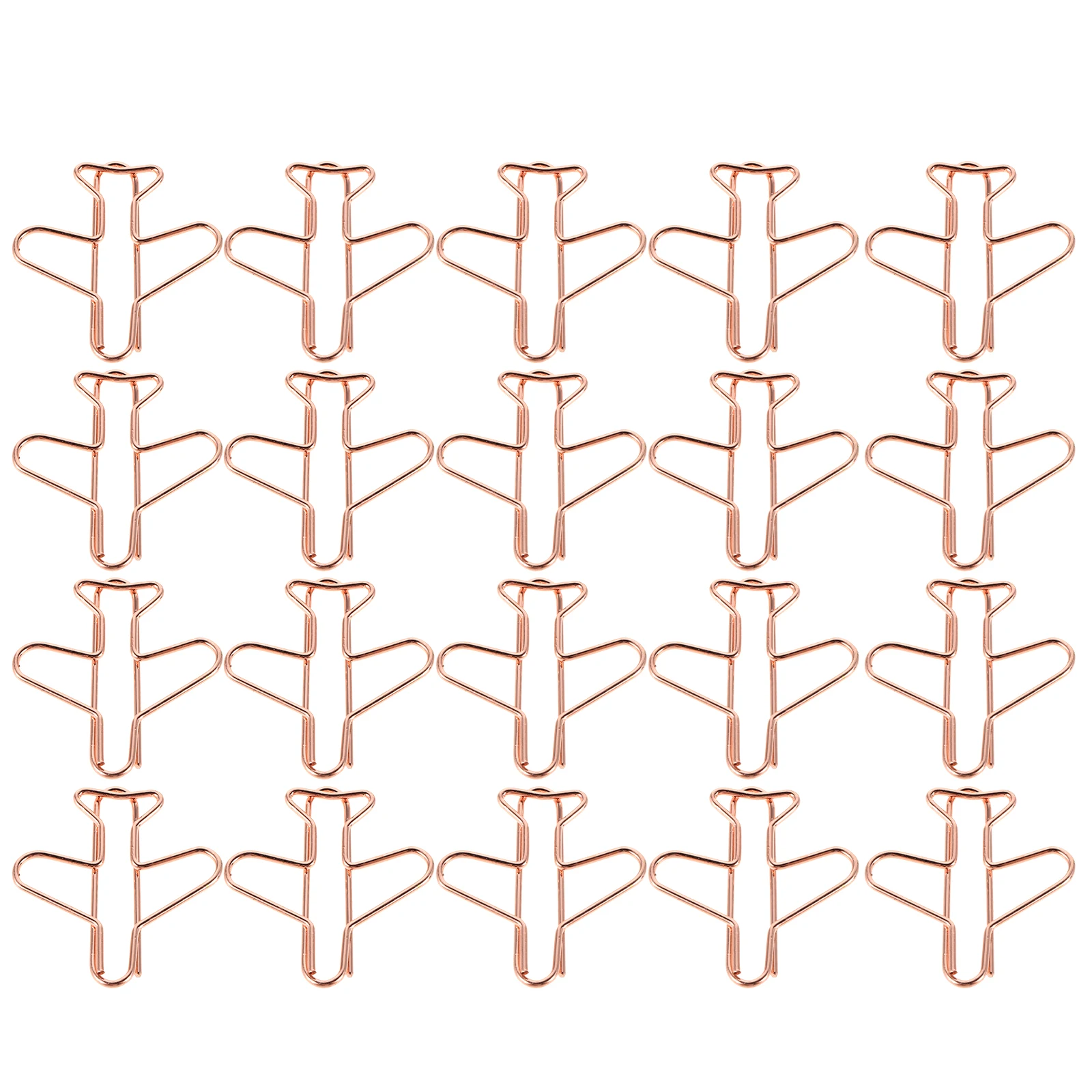 20 قطعة مقاطع الورق الإبداعية مقاطع معدنية على شكل طائرة لمكتب مكتب المدرسة اكسسوارات صفحة حامل دبابيس ورق صغيرة المنظم #6