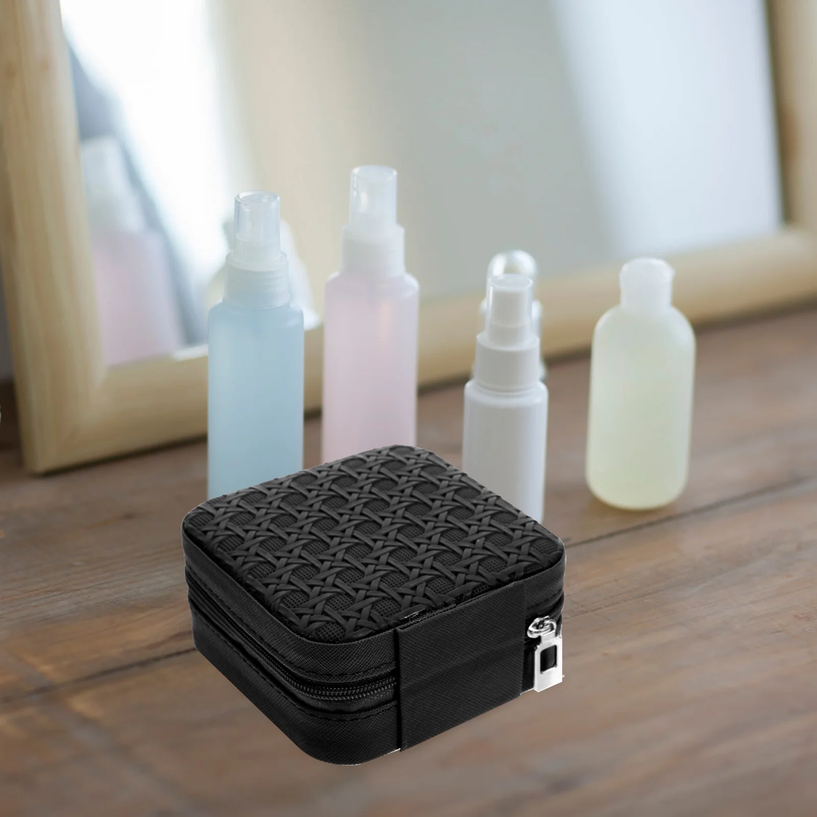 

Lightweight Compact Jewelry Box for Travel Portable Organizer Case Earrings Necklaces Bracelets Storage Durable