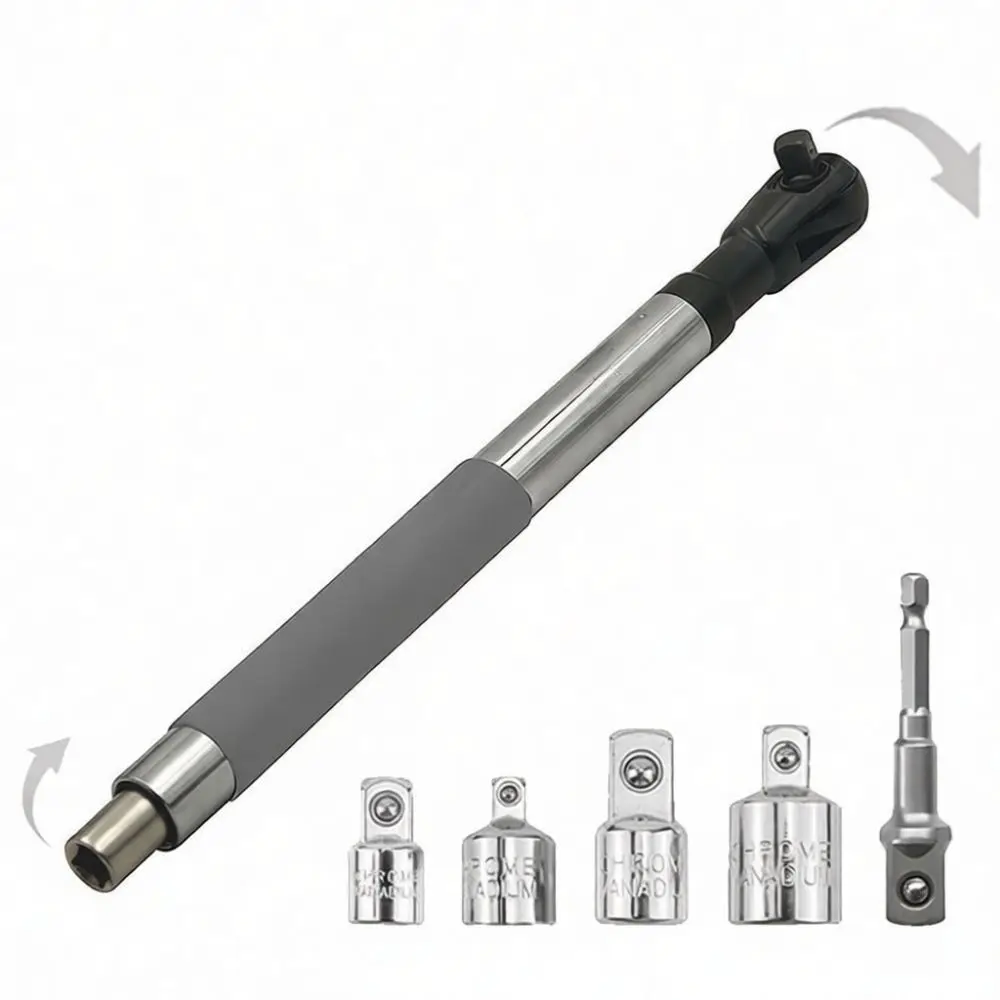 Professional Ratchet Wrench 1 2 3 8 Drive Long Handle Auto Repair Tool Chrome Vanadium Steel Mechanic Hand Socket Device