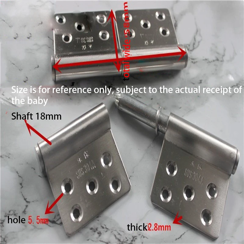 Toilet door hinges aluminum alloy doors stainless steel bathroom door hinges folding hinge accessories loose-leaf