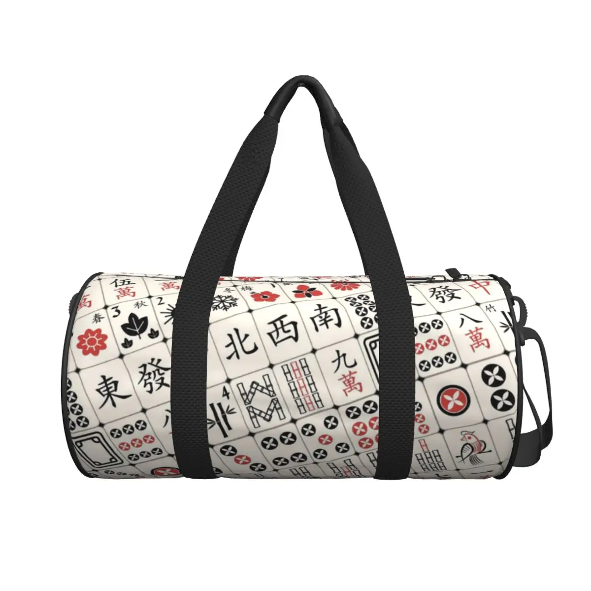 

Mahjong Tile Pattern Large Duffle Gym Bag Multi-Functional Duffle Travel Bags Handbags Fitness bag