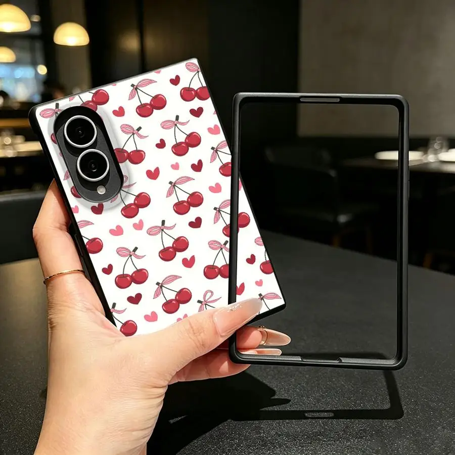 Luxury Phone Cover Case for Samsung Galaxy ZFold8 ZFold Wide Z Fold8 Wide Z Fold 8 Cartoon Cherry
