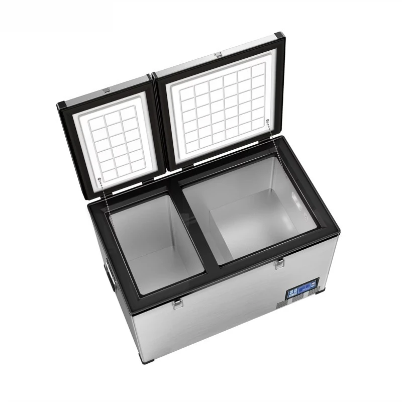 100L Dual Zone Separately Set Temperature Long Lasting Cooling Car Freezer Car Refrigerator