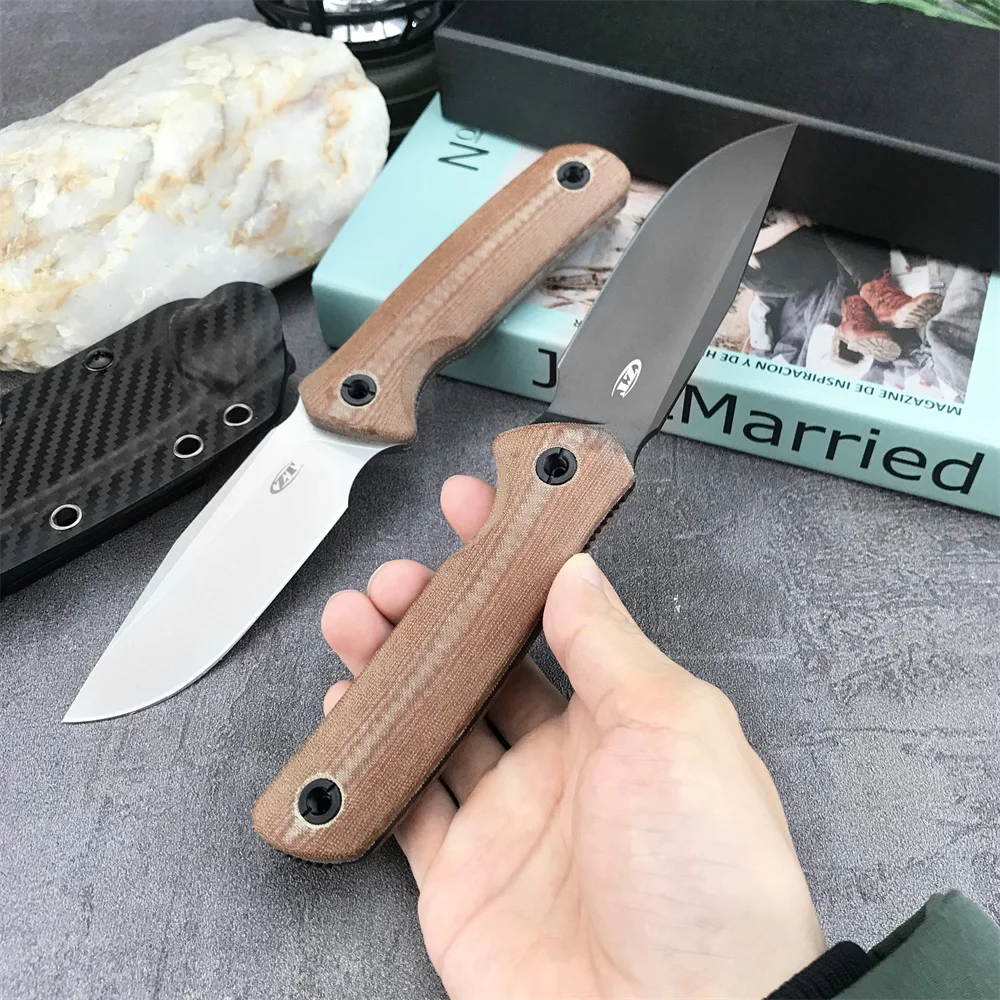 

Высококачественный фиксированный прямой нож ZT0004, новый стиль, лезвие D2, рукоять G10, для активного отдыха, безопасный, для барбекю, EDC-инструмент, с ножнами