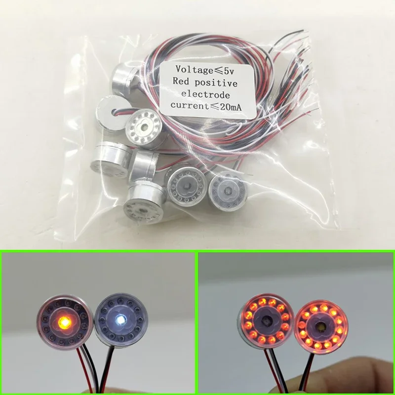 

8pcs Metal Tail Lights Angel Eyes Led Lamp for 1/14 Tamiya RC Truck Trailer Tipper Scania 56323 Diy Parts