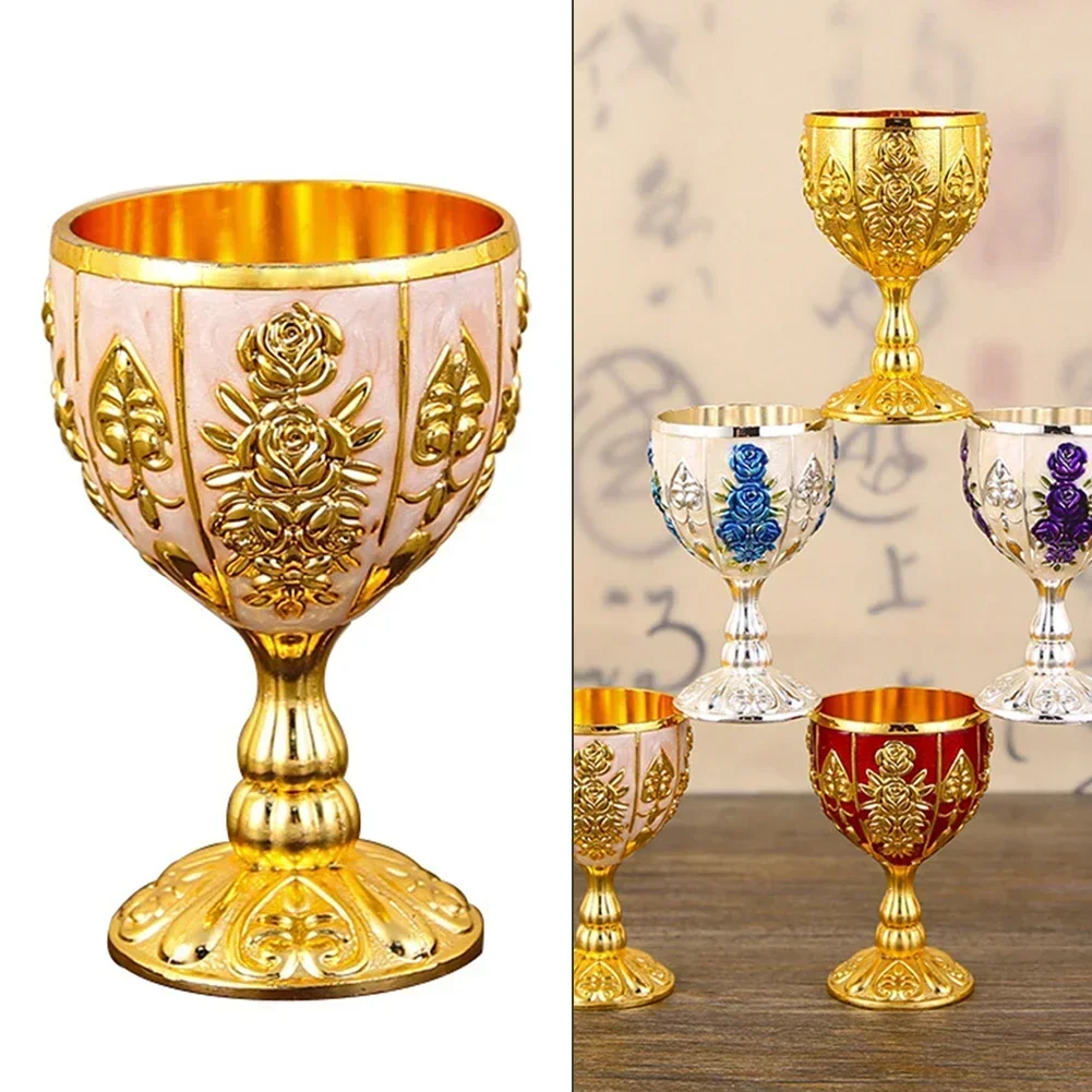 30ML Metal Household Liquor Glass A Sip Of Vintage High-value Creative Personality Anti-fall Cocktail Cup Vintage Wine Cup