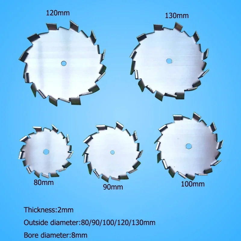 Disque de dispersion d'agitateur de type dent de scie, barre d'arrête en acier inoxydable 304, plaque ronde de laboratoire, hélice de dispersion, mélangeur à lame d'arrête