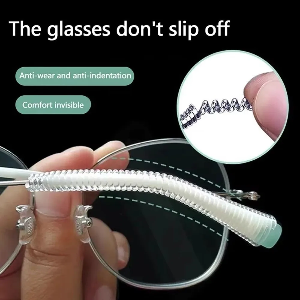 1 قطعة مكافحة زلة الأذن هوك النظارات معبد تلميح حامل الربيع تصميم الإطار القبضات حلقة حجم الضابط آمن صالح منع السقوط #1