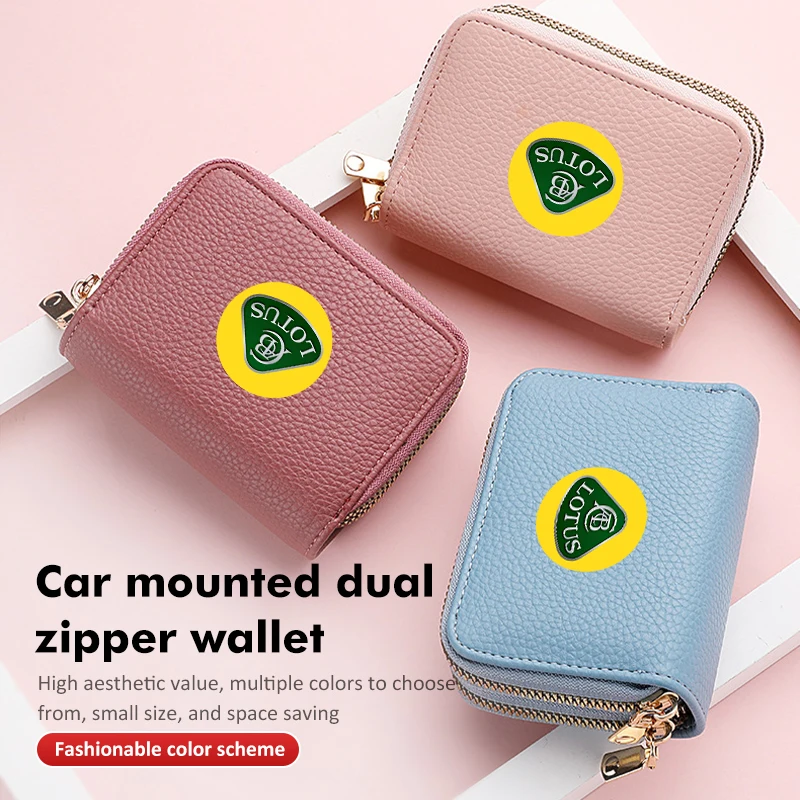 Men Car License Holder Short Purses Fashion ID Card Wallet Bag For Lotus Eletre Emira Evija Envya 3-Eleven Elise Evora Esprit