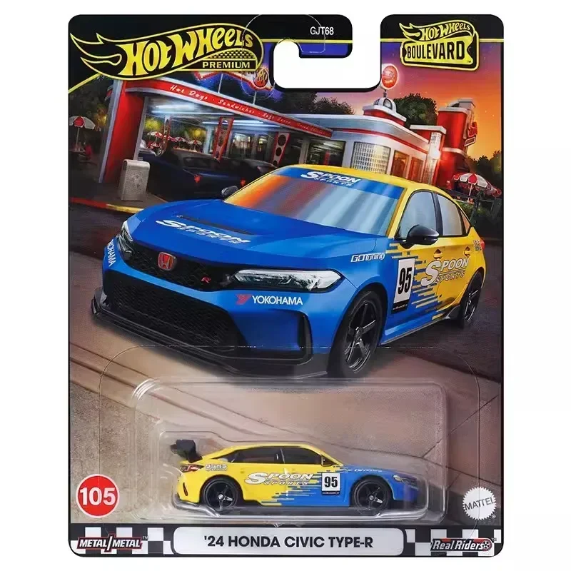 Hot Wheels Premium Boulevard Miniatures Cars Hoteelws Model Car Hotweheels 1/64 Hotwheels Toys Model Scale Honda Civic Case W