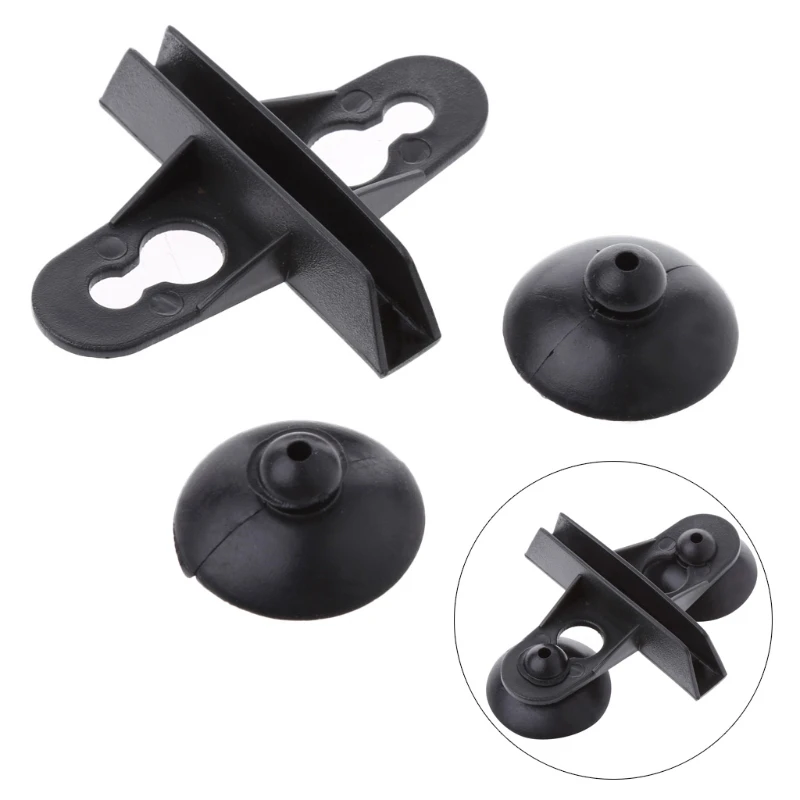 5 Pieces Aquarium Divider Clips with Suction Cups Plastic Fish for Tank Separating Plate Holder Easy to Install Black