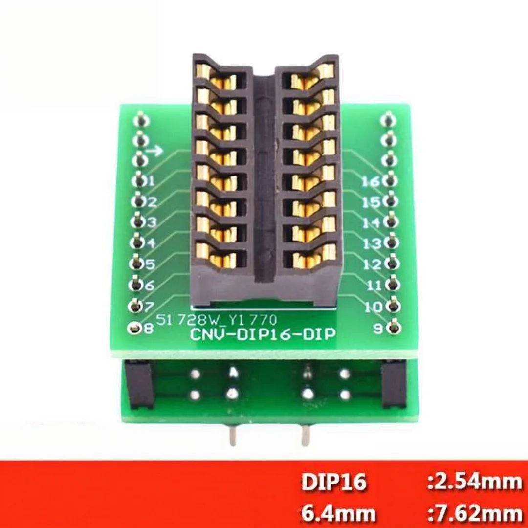 DIP16 burning socket DIP16 downward pressure test socket (narrow) brown spacing 2.54MM aging test socket IC socket