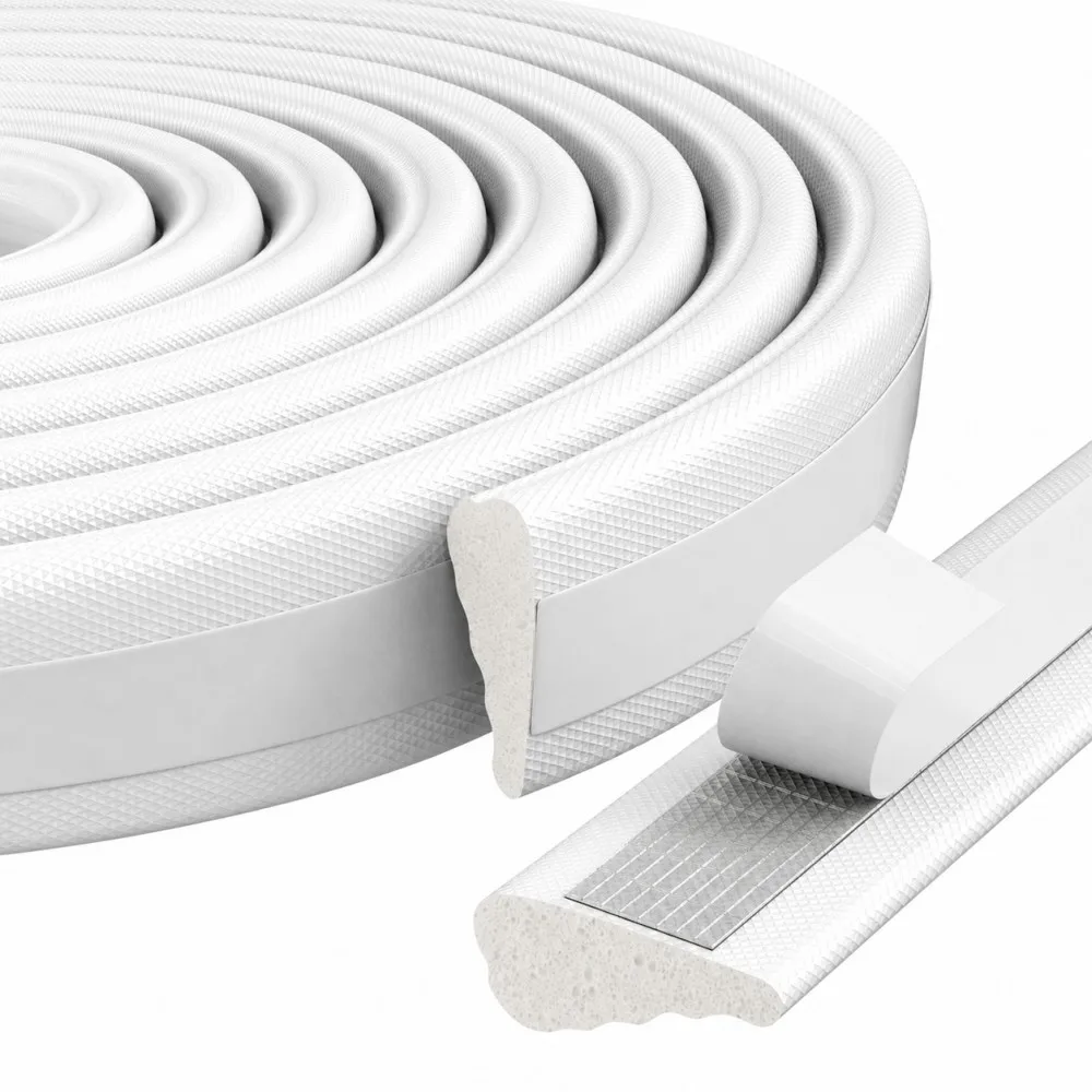3/5m Self Adhesive Window Seal Strip Soundproof Windproof Insulation PU Foam Door Gap Weather Stripping Wedge-Shape Strip
