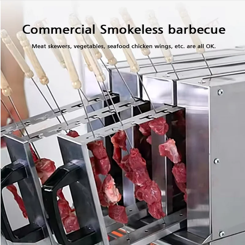 

Бездымный вращающийся гриль для барбекю, коммерческая печь для кебаба, электрическая печь-дровница для приготовления кебаба и мяса ягненка