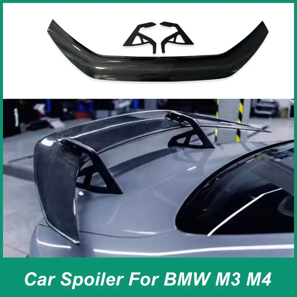 

For BMW M3 G22 G82 G80 G83 M4 Rear Trunk Iid Spoiler Carbon Fiber Duckbill Shaped Body Kit A FRP Material Rear Trunk Spoiler 20