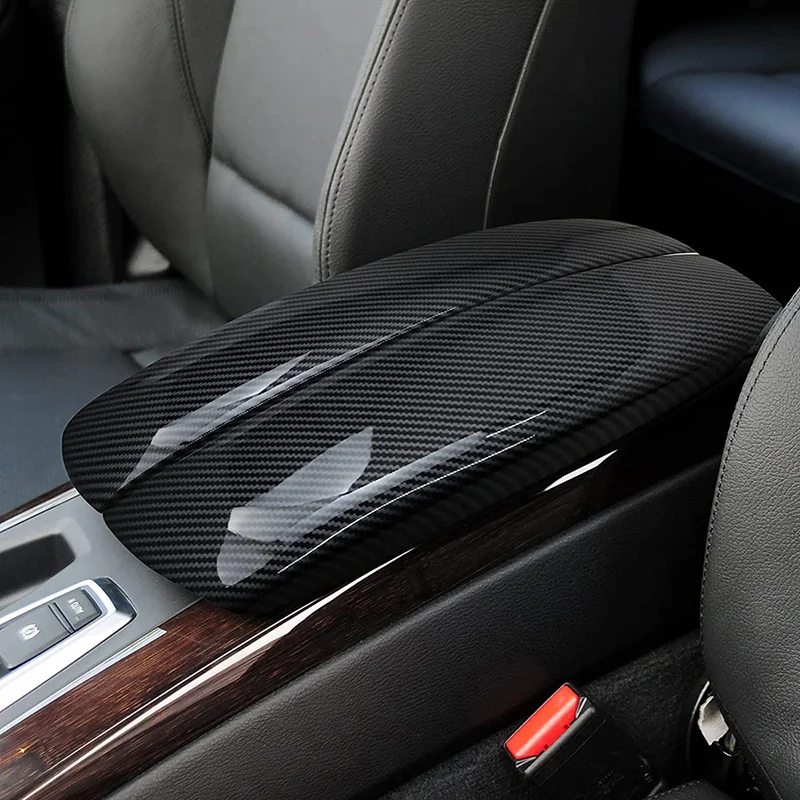 LHD RHD Car Center Armrest Console Box Trim Cover Carbon Fiber Look For BMW X5 E70 2007-2013 / X6 E71 2008 2009 2010 2011-2014
