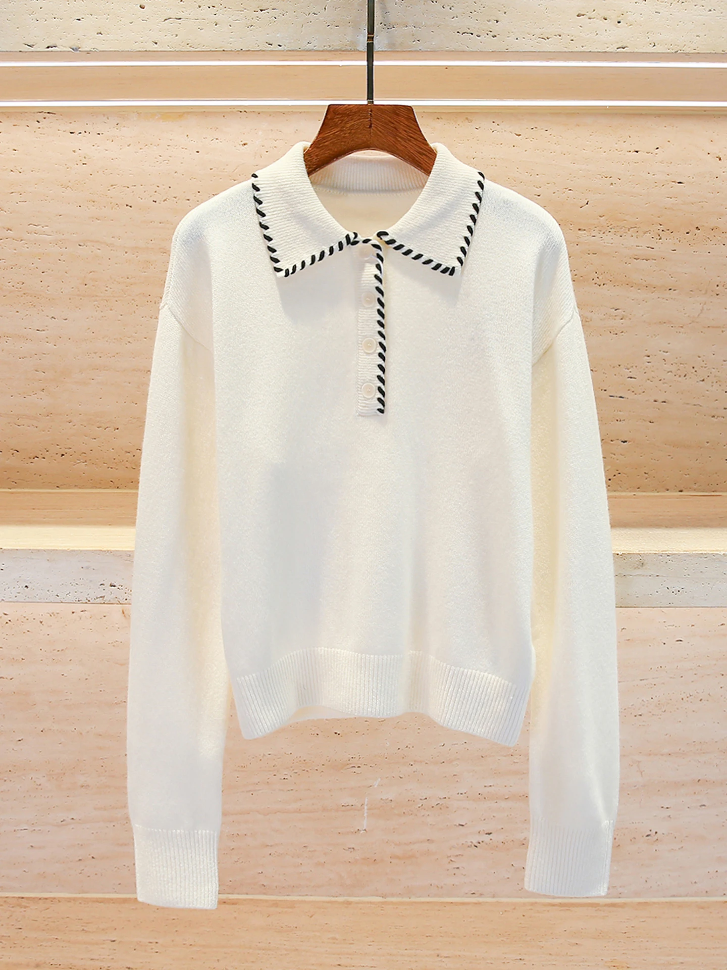 

High-End Women's Knitted Ne Sweater Versatile Autumn Winter College Sle Faionable Comfortable Breathable Top