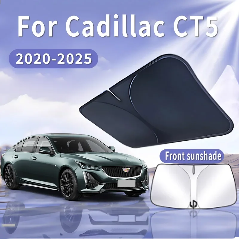 

Foldable Car Sun Visor For Cadillac CT5 2020~2025 2021 Front Windshield Sunshade Heat Insulation Summer Cooling Auto Accessories