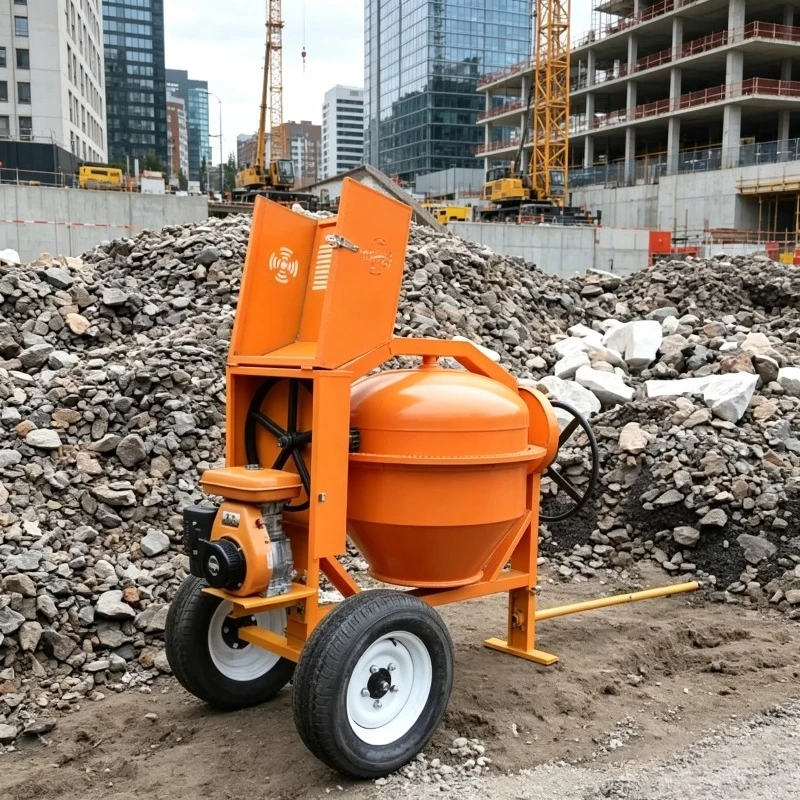 Customized Outdoor Heavy Duty 450L 500L Cement Mixer Featuring Wear Resistant Reinforced Steel Drum Stable Mixing Performance