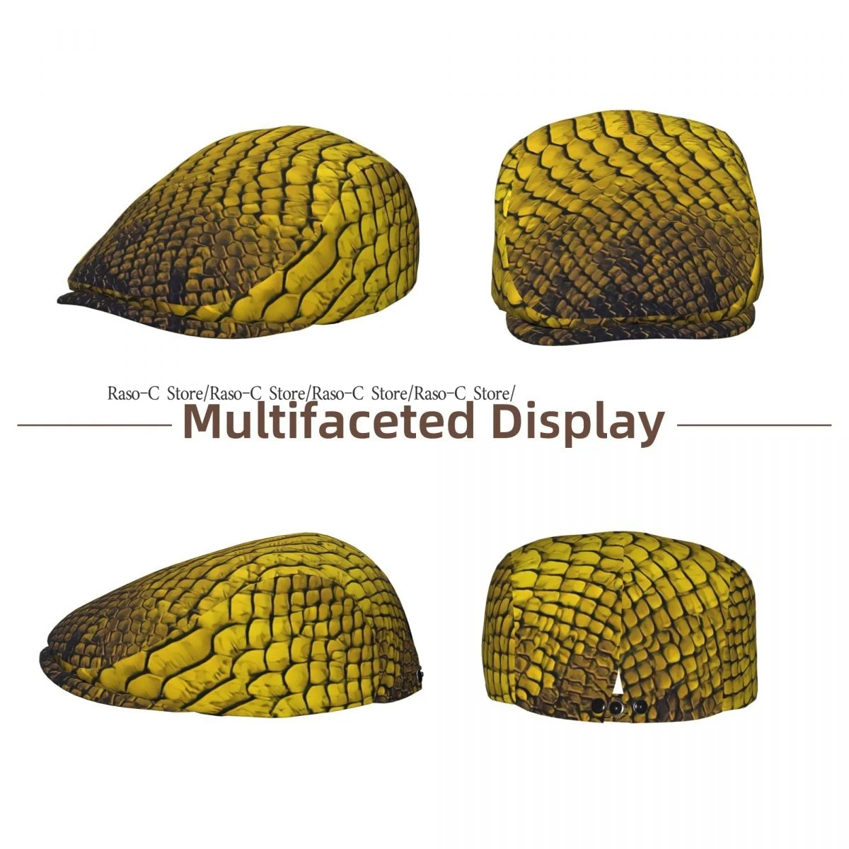 Snake Skin Reptile Texture Men Women Newsboy Cap Classic Forward Hat Ivy Flat Cap Daily Hat