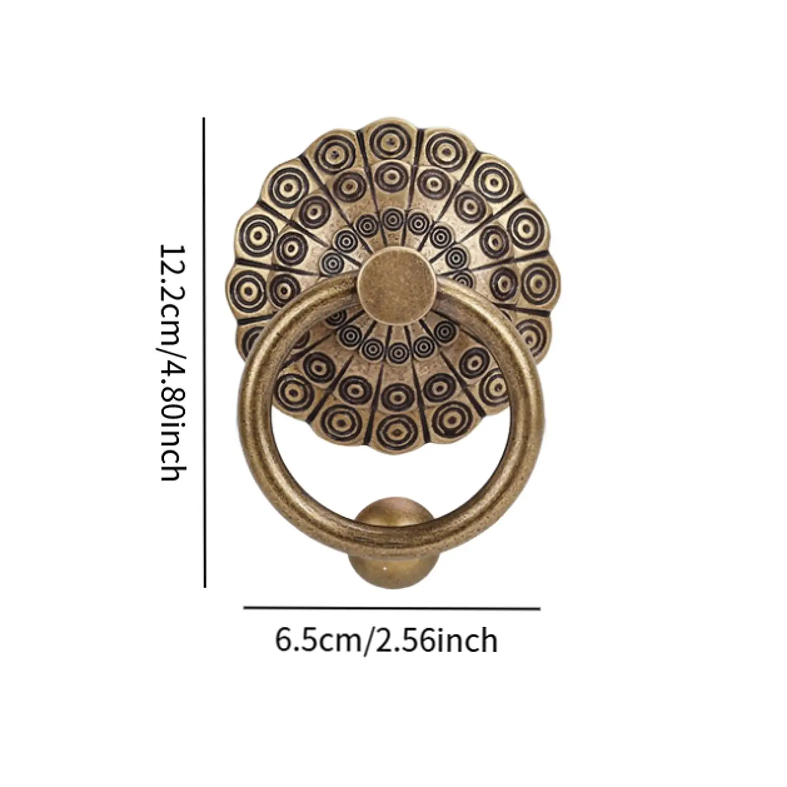 Antique Design Brass Door Handle Decorative Knocker Pull Farmhouse Garden Gate Hardware for Interior Doors