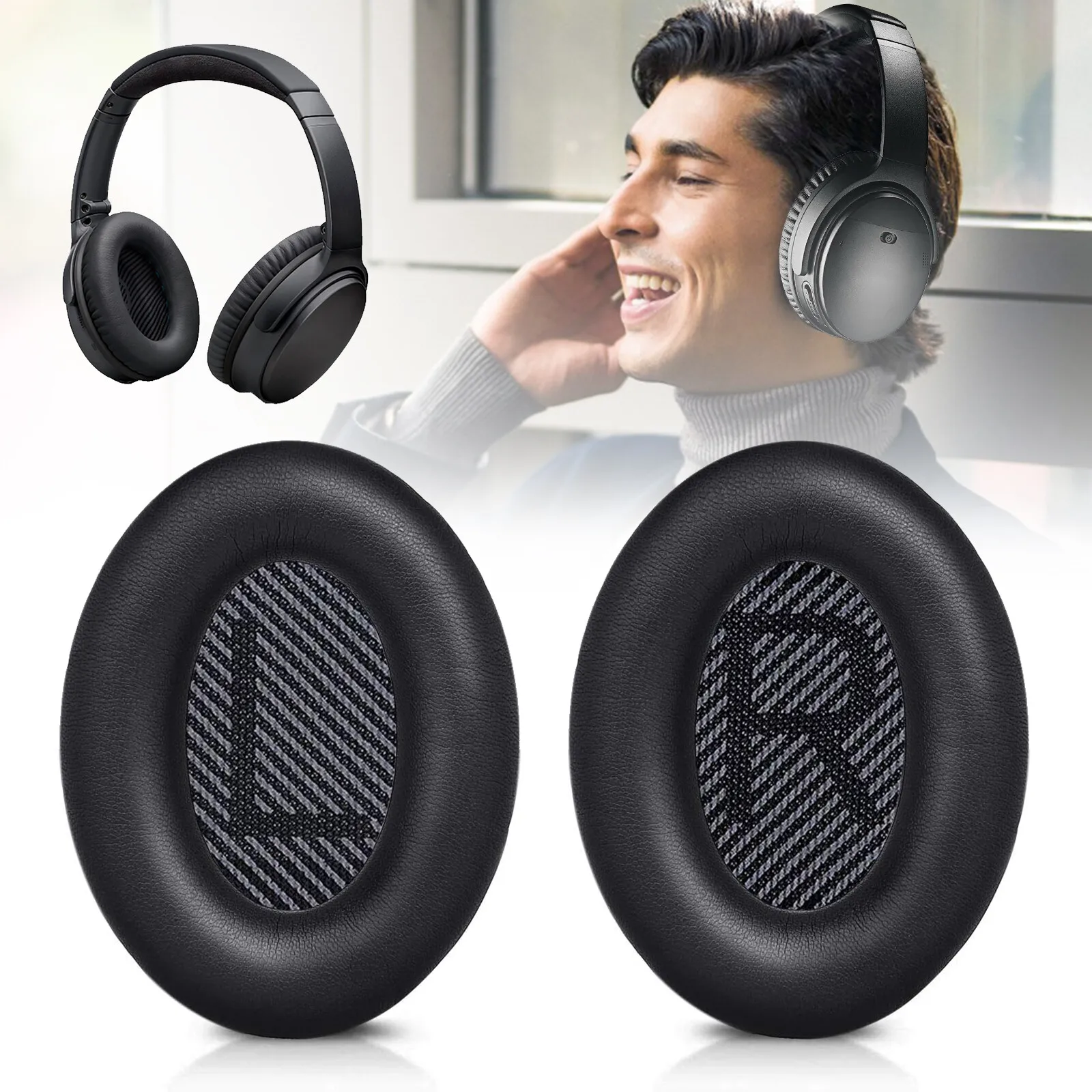 

Ear Pads for Bose QuietComfort QC35/QC35 II Headphones Replacement Soft Cushion