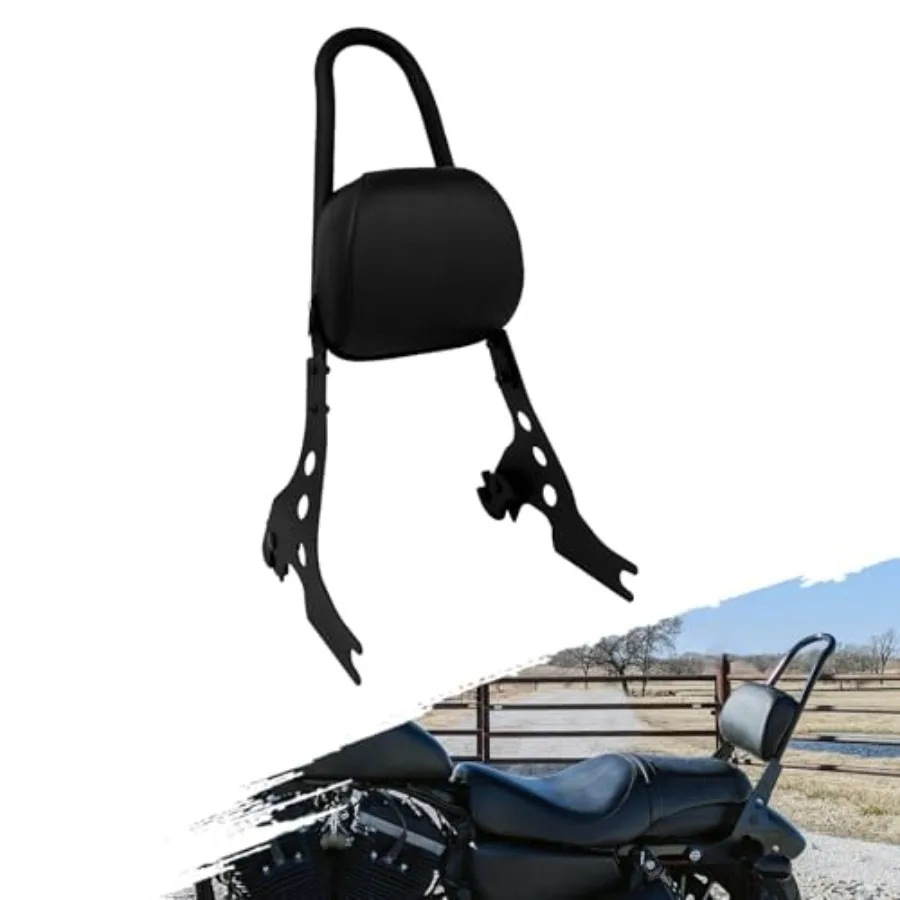 

Detachable Motorcycle Rear Passenger Sissy Bar Backrest with Adjustable Design for Harley Sportster XL 883 1200 48 72 Seventy T