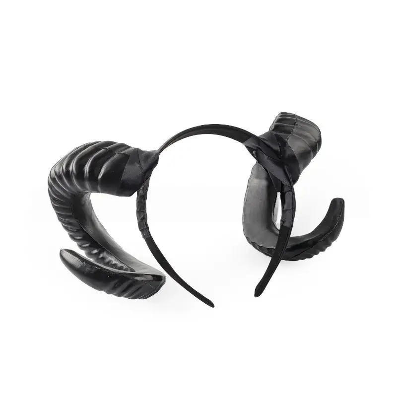 Teufelshorn-Kopfschmuck für Rollenspiele, Mädchen und Jungen, Gotisches Ochsenhorn, Antilopen-Haarreif, Halloween-Party-Kostüm, Dekorative Kopfbedeckung – Detail 4