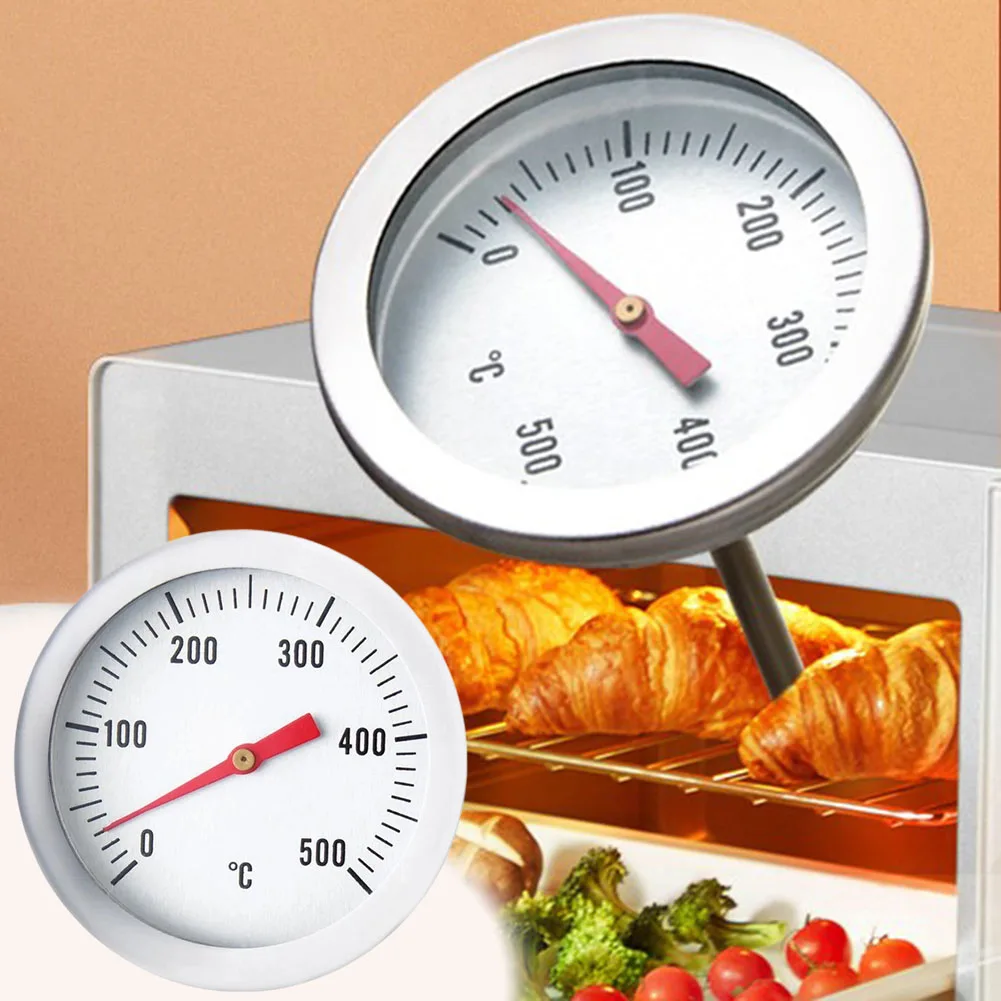 500 Degrees Celsius Oven Thermometer With 70mm Long Sensor For Precise Controlling Stainless Steel BBQ Cooking Thermometer