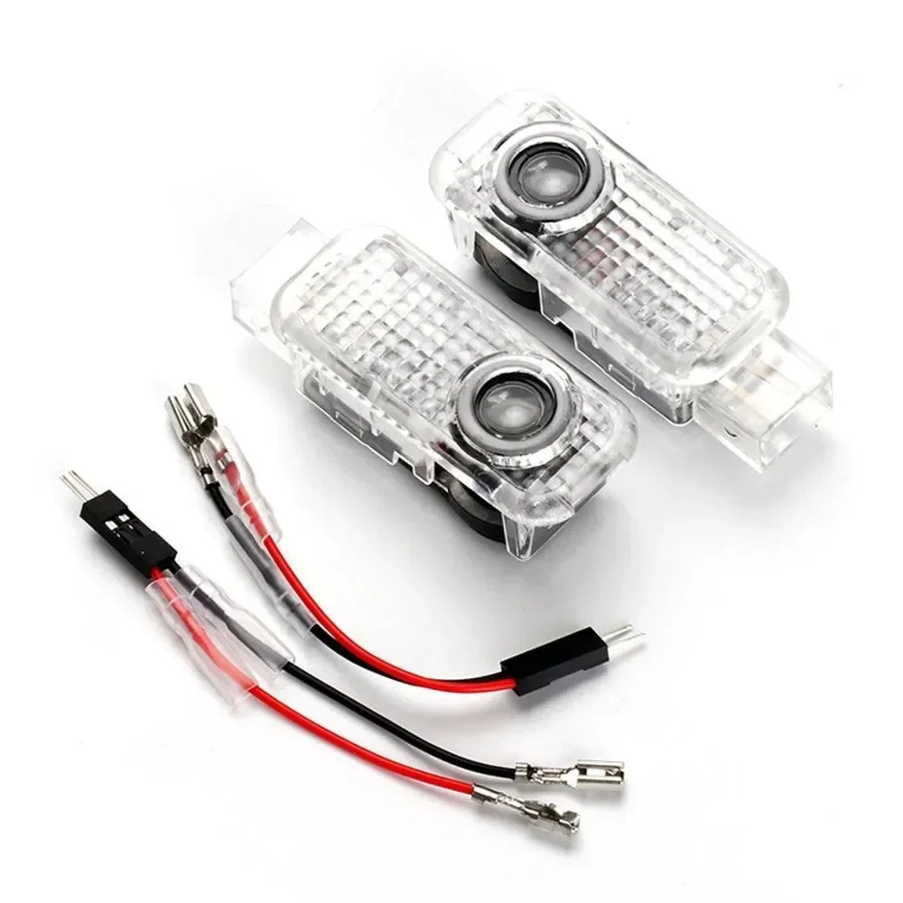 2pcs Car Door Welcome Light Car Logo Projector Lights Auto Accessories  For Audi A3 A4 A5 A6 A7 Q2 Q3 Q5 Q8 TT Sline Quattro