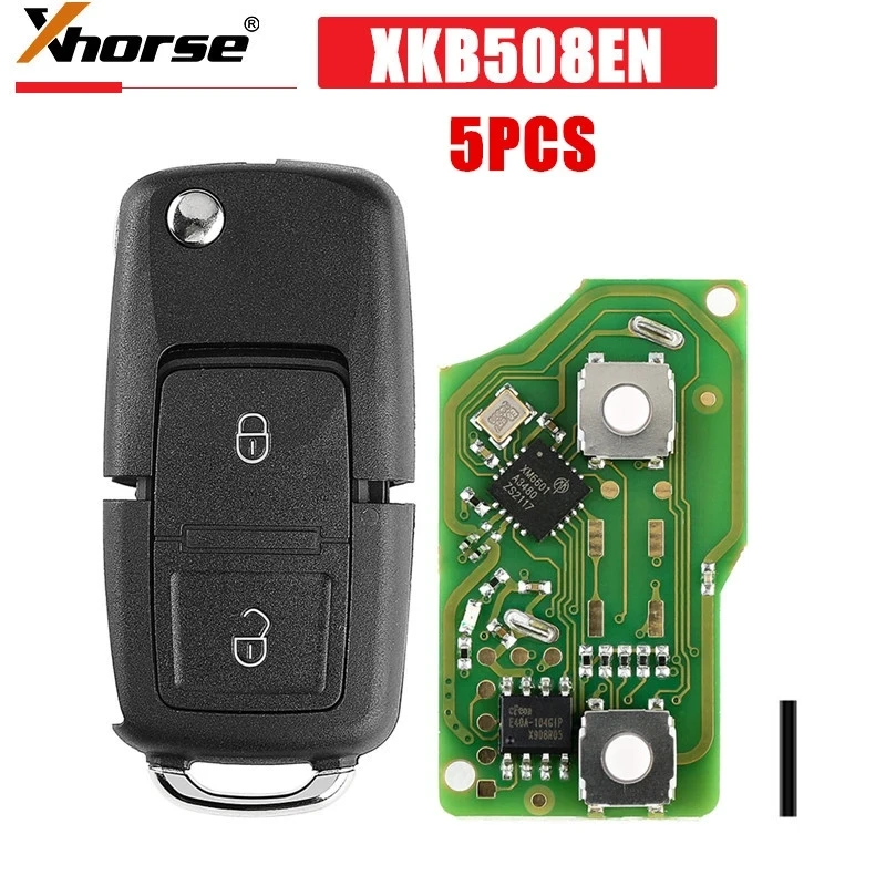 

10pcs XHORSE XKB508EN Wire Universal Remote Key B5 Style 2 Buttons for VVDI Key Tool, VVDI2(English Version)/lot