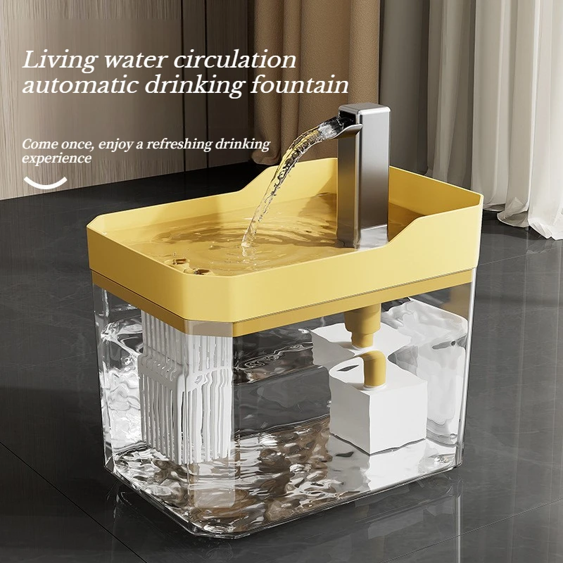 

Cat Water Fountain Auto Filter USB Pet Drinking Dispenser Live Water Circulation Quiet Automatic Fountain for Cats Small Dog