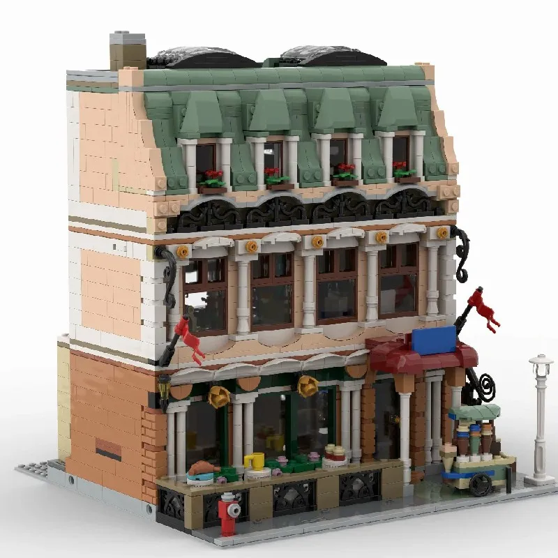 Juego de edificios para casa de cafetería, arquitectura de tienda de ciudad, conjunto de bloques de construcción Modular, Kit de modelo, juguetes creativos DIY, regalo, 2693 Uds.
