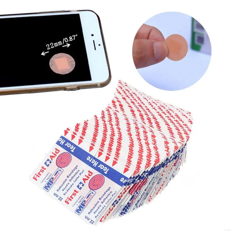 u0de 100pcs kondingive Round out ound plaster First-Aid Dirce Ring ضمادة 22 مم