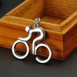 1pcs/2pcs Sport Man Keychain Metal Bicycle Bike Cycling Riding Keyring Key Chains Hanging Accessories 2024